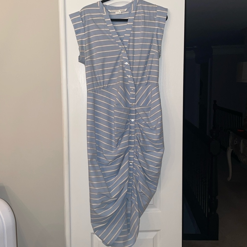 Veronica Beard Striped Midi Dress